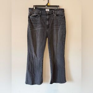 Hudson Jeans Blair High-Rise Bootcut Crop Black Denim Jeans